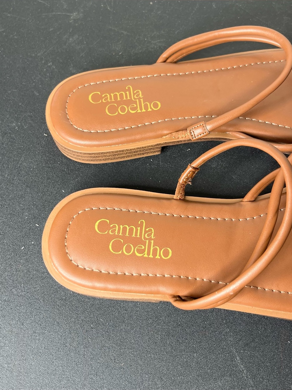 Camila Coelho Venue Strappy Toe Ring Flat Sandal Size 8 - Picture 4 of 6